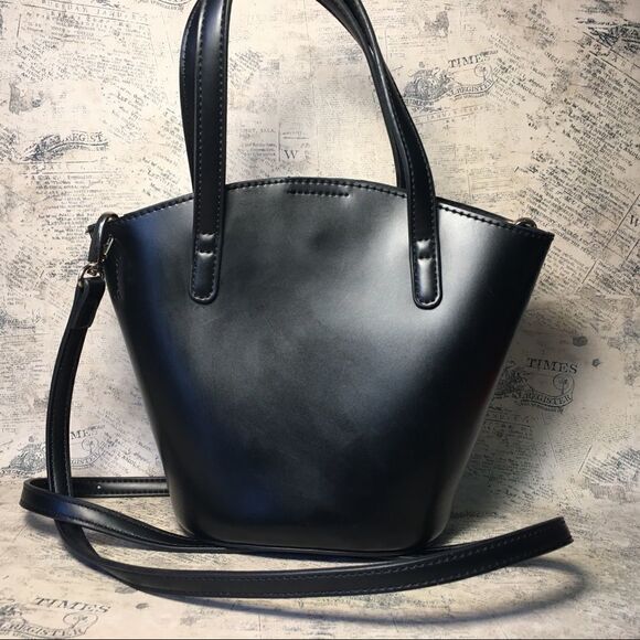 Expressions NYC Vegan Leather Mini Satchel Bucket - Picture 3 of 11